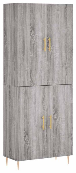 Skříň highboard šedá sonoma 69,5 x 34 x 180 cm kompozitní dřevo 3195673