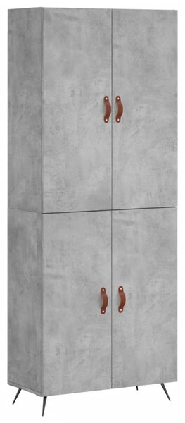 Skříň highboard betonově šedá 69,5x34x180 cm kompozitní dřevo 3195655