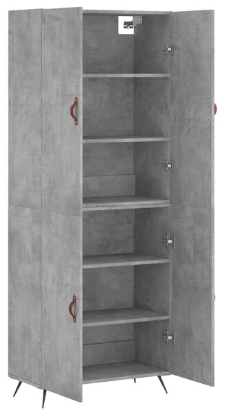 Skříň highboard betonově šedá 69,5x34x180 cm kompozitní dřevo 3195655