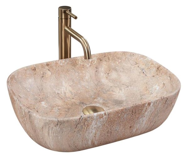 REA-U3323 - Umyvadlo na desku BELINDA 33,5x46,5 cm keramika/imitace kamene