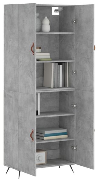 Skříň highboard betonově šedá 69,5x34x180 cm kompozitní dřevo 3195655