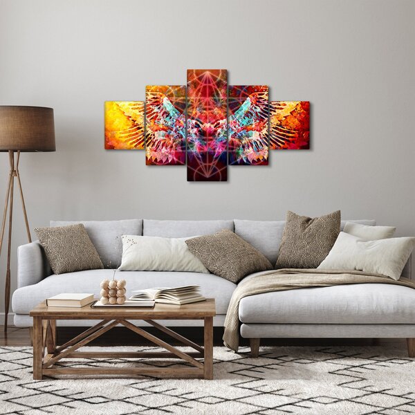Obraz - Merkaba s křídly, abstrakce (125x70 cm)