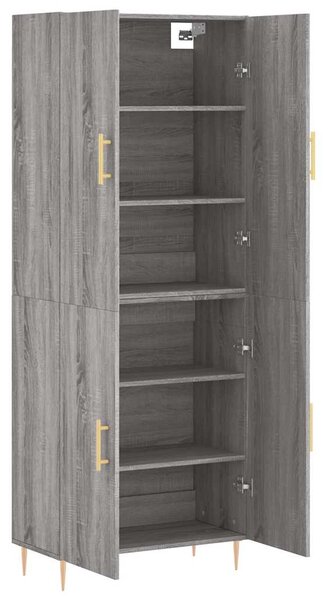 Skříň highboard šedá sonoma 69,5 x 34 x 180 cm kompozitní dřevo 3195673