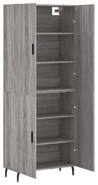 Skříň highboard šedá sonoma 69,5 x 34 x 180 cm kompozitní dřevo 3195697