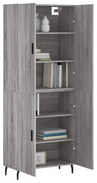 Skříň highboard šedá sonoma 69,5 x 34 x 180 cm kompozitní dřevo 3195697
