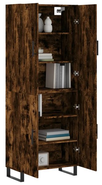 Skříň highboard kouřový dub 69,5 x 34 x 180 cm kompozitní dřevo 3195704