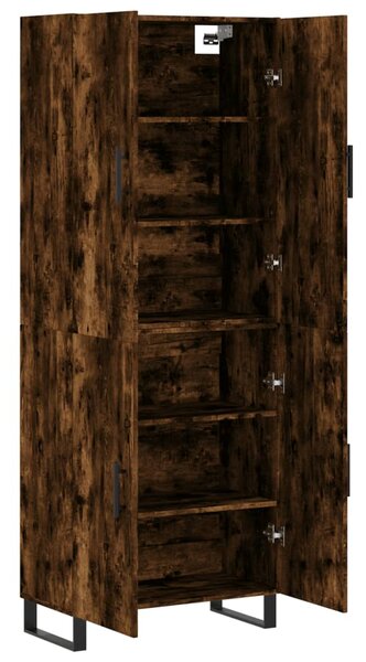 Skříň highboard kouřový dub 69,5 x 34 x 180 cm kompozitní dřevo 3195704