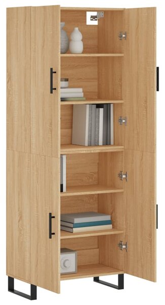 Skříň highboard dub sonoma 69,5 x 34 x 180 cm kompozitní dřevo 3195702