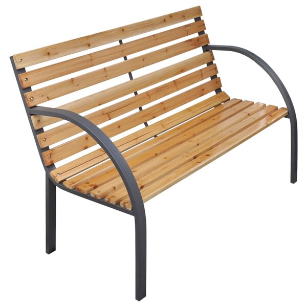 Zahradní lavice 112 cm masivní jedlové dřevo 319573