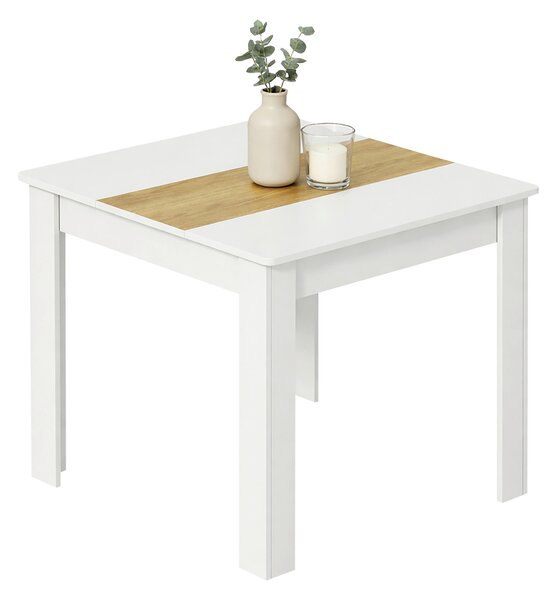 JÍDELNÍ STŮL, bílá, medový dub, 80/80/75 cm MID.YOU - Jídelní stoly, Online Only