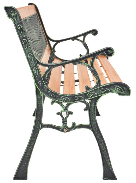 Zahradní lavice 116 cm litina a masivní jedlové dřevo 319571
