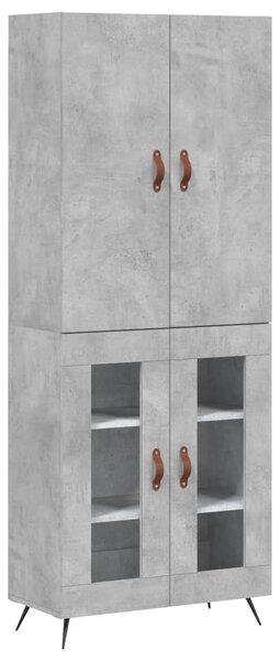 Skříň highboard betonově šedá 69,5x34x180 cm kompozitní dřevo 3195711