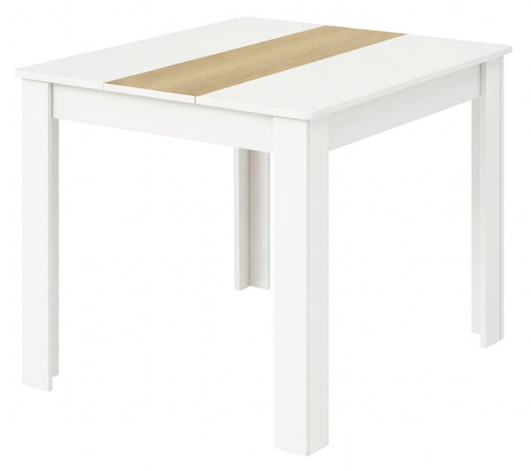 JÍDELNÍ STŮL, bílá, medový dub, 80/80/75 cm MID.YOU - Jídelní stoly, Online Only