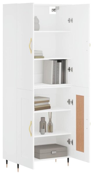 Skříň highboard bílá 69,5 x 34 x 180 cm kompozitní dřevo 3195771
