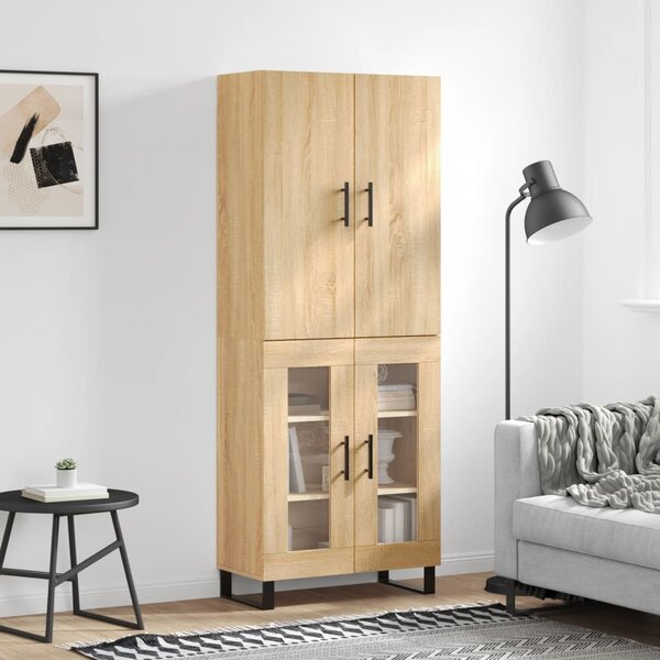 Skříň highboard dub sonoma 69,5 x 34 x 180 cm kompozitní dřevo 3195758