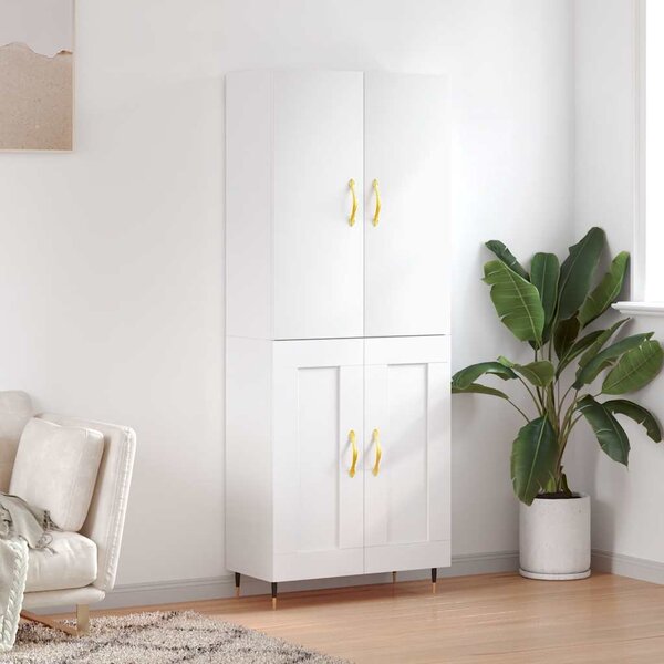 Skříň highboard bílá 69,5 x 34 x 180 cm kompozitní dřevo 3195771