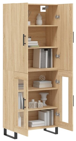 Skříň highboard dub sonoma 69,5 x 34 x 180 cm kompozitní dřevo 3195758