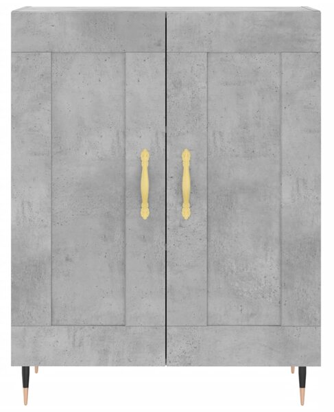 Skříň highboard betonově šedá 69,5x34x180 cm kompozitní dřevo 3195775