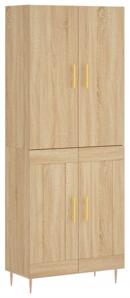 Skříň highboard dub sonoma 69,5 x 34 x 180 cm kompozitní dřevo 3195782