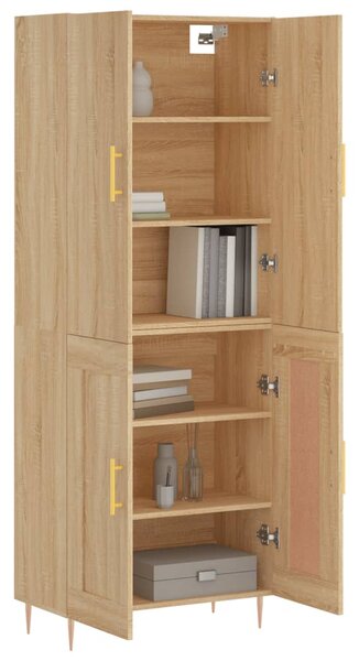Skříň highboard dub sonoma 69,5 x 34 x 180 cm kompozitní dřevo 3195782
