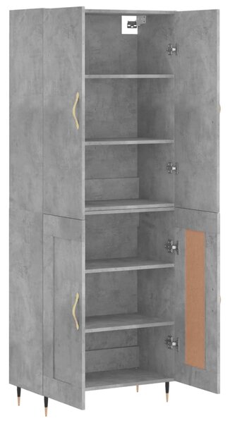 Skříň highboard betonově šedá 69,5x34x180 cm kompozitní dřevo 3195775