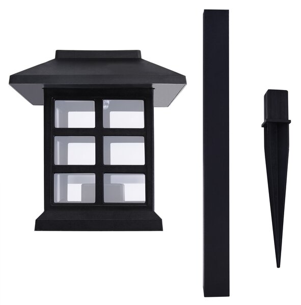 Deuba Sada 6 LED solárních lamp - černá