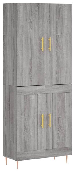 Skříň highboard šedá sonoma 69,5 x 34 x 180 cm kompozitní dřevo 3195785