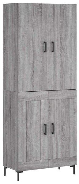 Skříň highboard šedá sonoma 69,5 x 34 x 180 cm kompozitní dřevo 3195793
