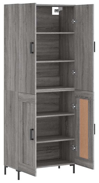 Skříň highboard šedá sonoma 69,5 x 34 x 180 cm kompozitní dřevo 3195793