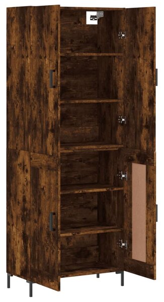 Skříň highboard kouřový dub 69,5 x 34 x 180 cm kompozitní dřevo 3195792