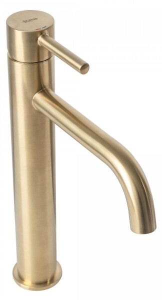 REA-B4526 - Umyvadlová baterie LUNGO 28 cm broušená zlatá