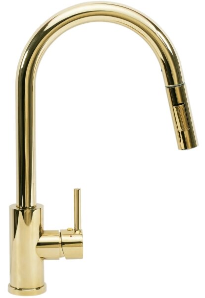 REA-B0669 - Dřezová baterie s vytahovací sprškou FRESH 39,5 cm zlatá
