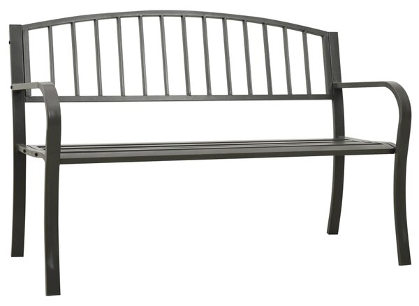 Zahradní lavice šedá 120 cm ocel 319581