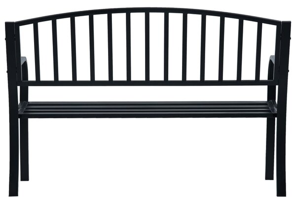 Zahradní lavice černá 120 cm ocel 319580