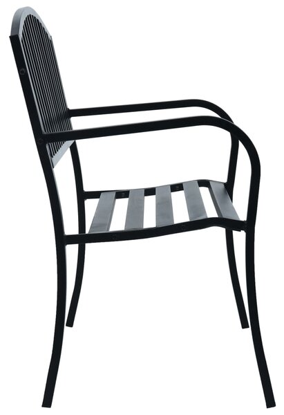 Zahradní lavice černá 120 cm ocel 319580