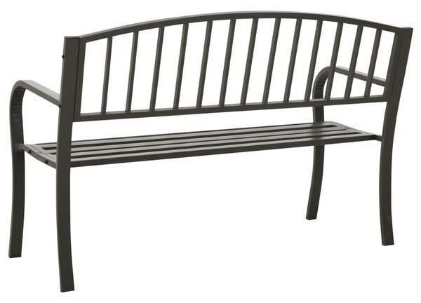 Zahradní lavice šedá 120 cm ocel 319581