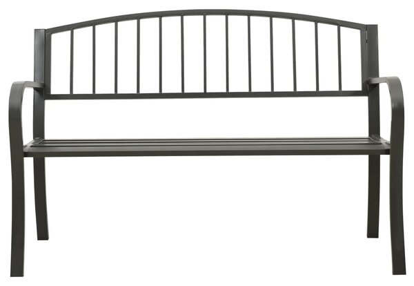Zahradní lavice šedá 120 cm ocel 319581