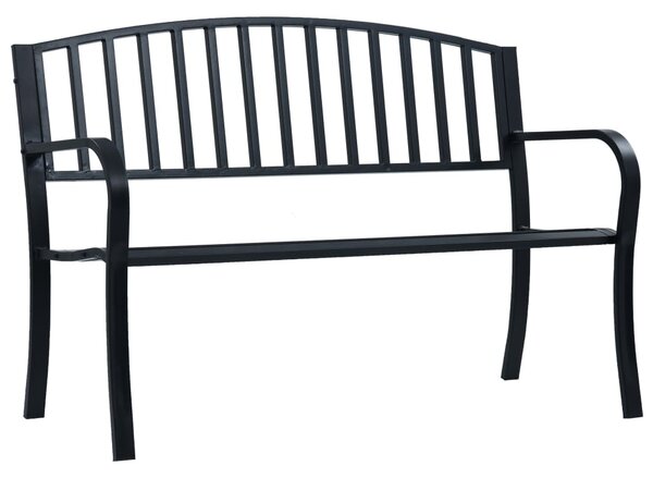 Zahradní lavice černá 120 cm ocel 319580