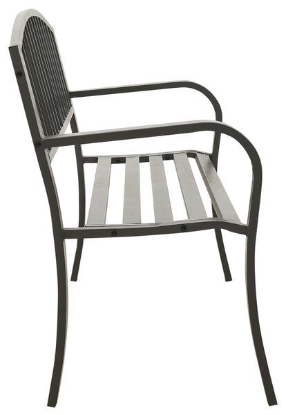 Zahradní lavice šedá 120 cm ocel 319581