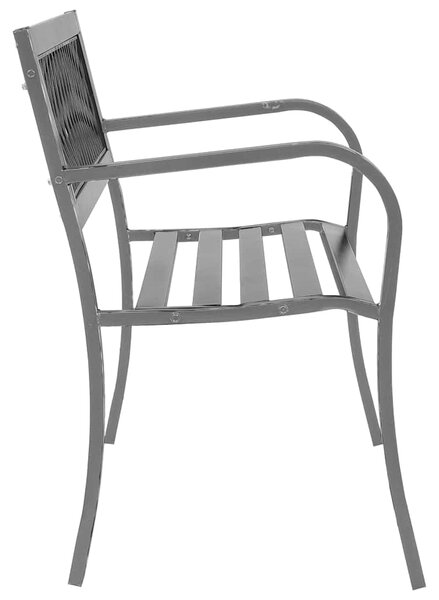 Zahradní lavice černá 120 cm ocel 319582