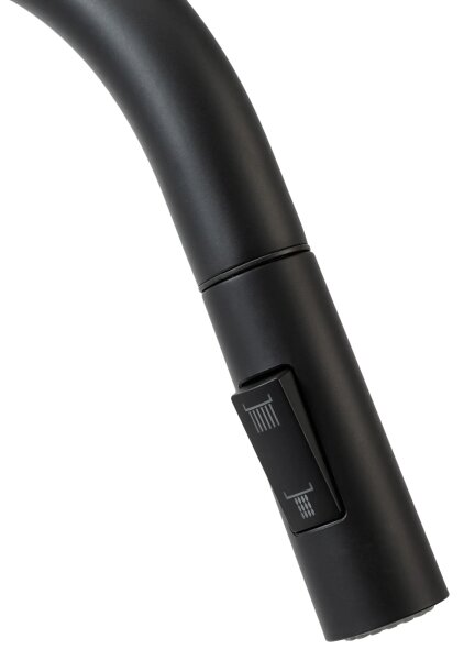 REA-B9147 - Dřezová baterie s vytahovací sprškou FRESH 39,5 cm matná černá