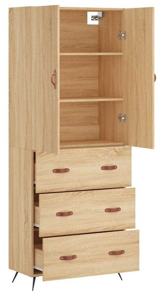 Skříň highboard dub sonoma 69,5 x 34 x 180 cm kompozitní dřevo 3195822