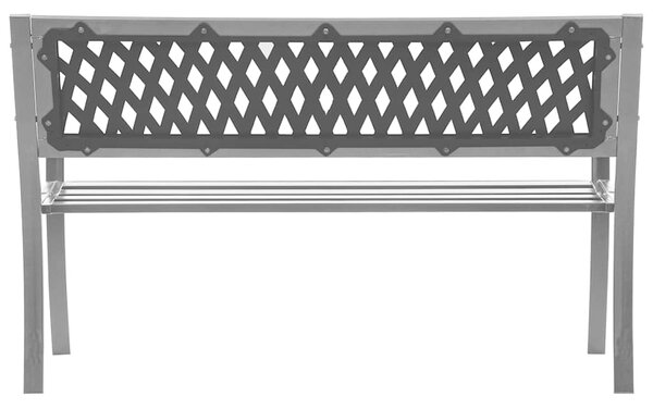 Zahradní lavice černá 120 cm ocel 319582