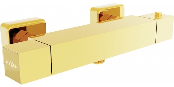 Mexen Cube termostatická sprchová baterie, zlatá - 77200-50