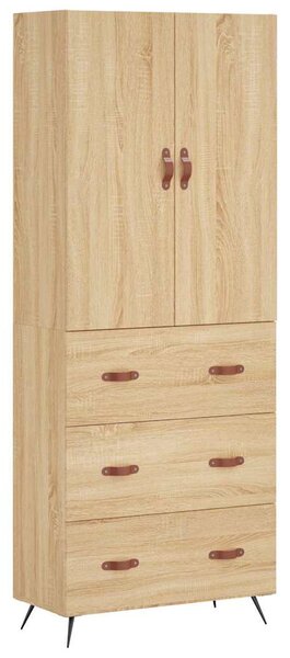 Skříň highboard dub sonoma 69,5 x 34 x 180 cm kompozitní dřevo 3195822