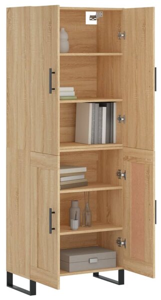 Skříň highboard dub sonoma 69,5 x 34 x 180 cm kompozitní dřevo 3195814