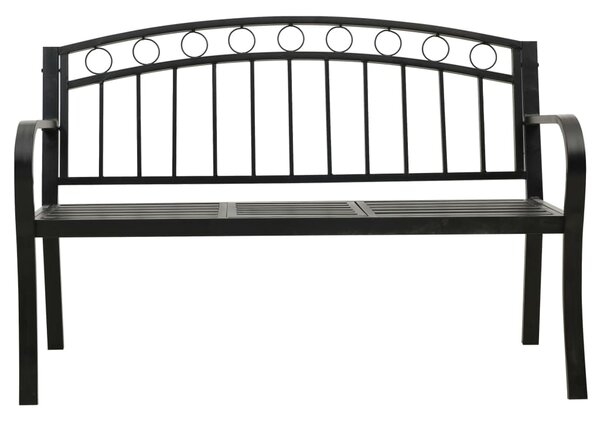 Zahradní lavice se stolkem černá 120 cm ocel 319584