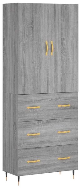 Skříň highboard šedá sonoma 69,5 x 34 x 180 cm kompozitní dřevo 3195833