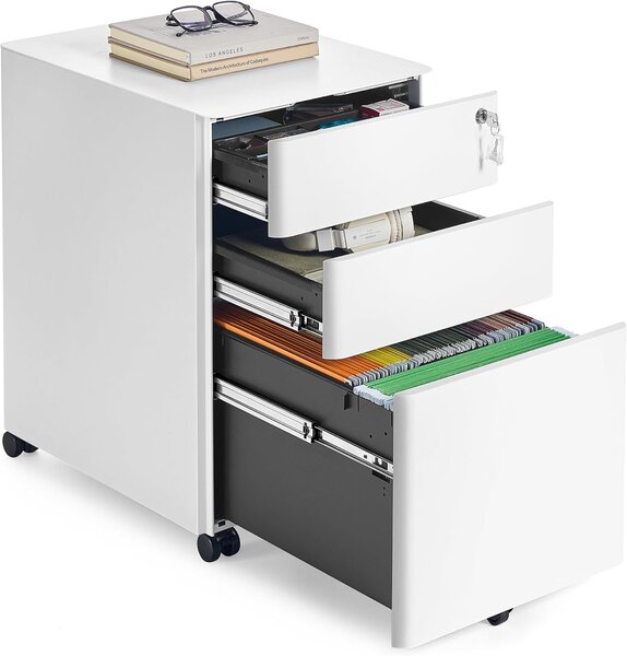 SONGMICS Kancelářský kontejner Argo 39 cm bílý