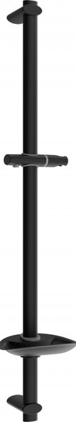 Mexen DB sprchová tyč s mýdlenkou 75 cm, černá - 79384-70